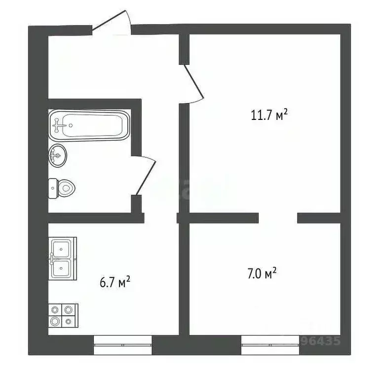 1-к кв. Москва ул. Исаковского, 14К1 (32.7 м) - Фото 1