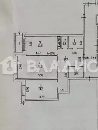2-к. квартира, 75,4 м, 24/25 эт. - Фото 0