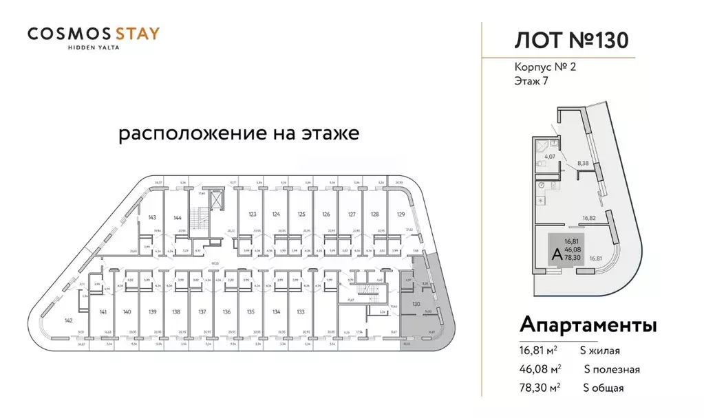 2-к кв. Крым, Ялта муниципальный округ, Виноградное пгт Космос Стей ... - Фото 2