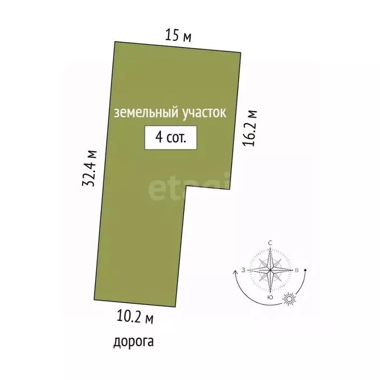Участок в Севастополь с. Орловка, ул. Озерная, 47 (4.0 сот.) - Фото 2