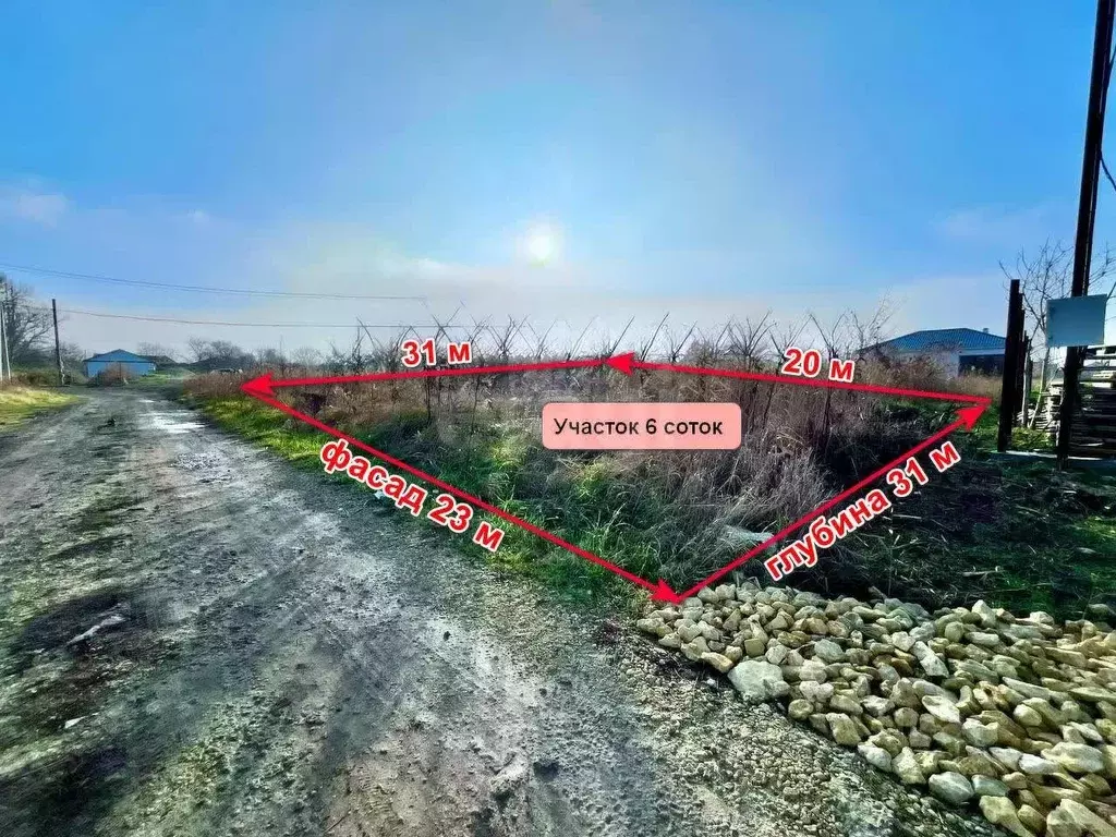 Участок в Краснодарский край, Анапа муниципальный округ, Гостагаевская ... - Фото 1