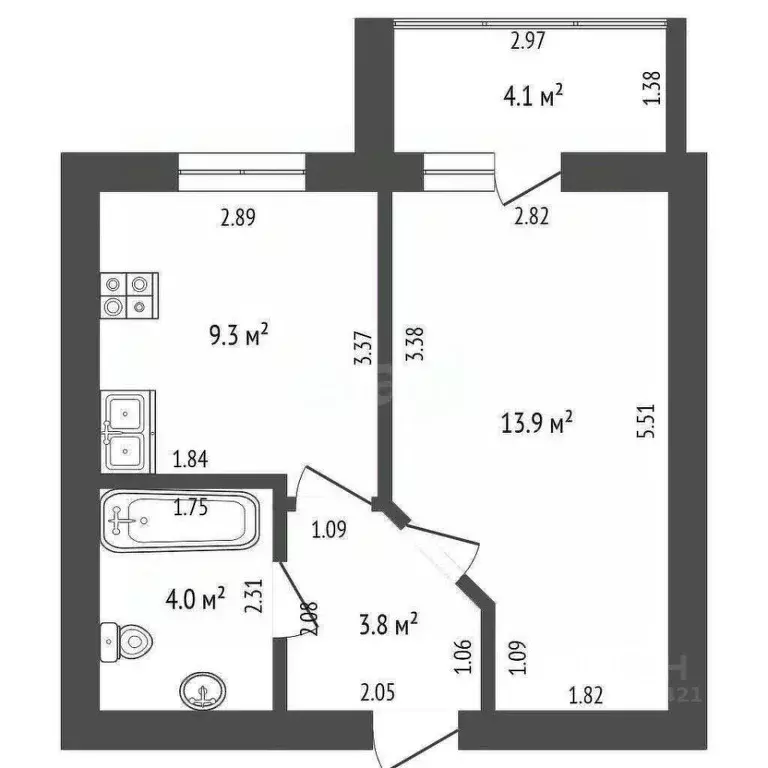 1-к кв. Удмуртия, Завьяловский район, с. Первомайский ул. Строителя ... - Фото 2