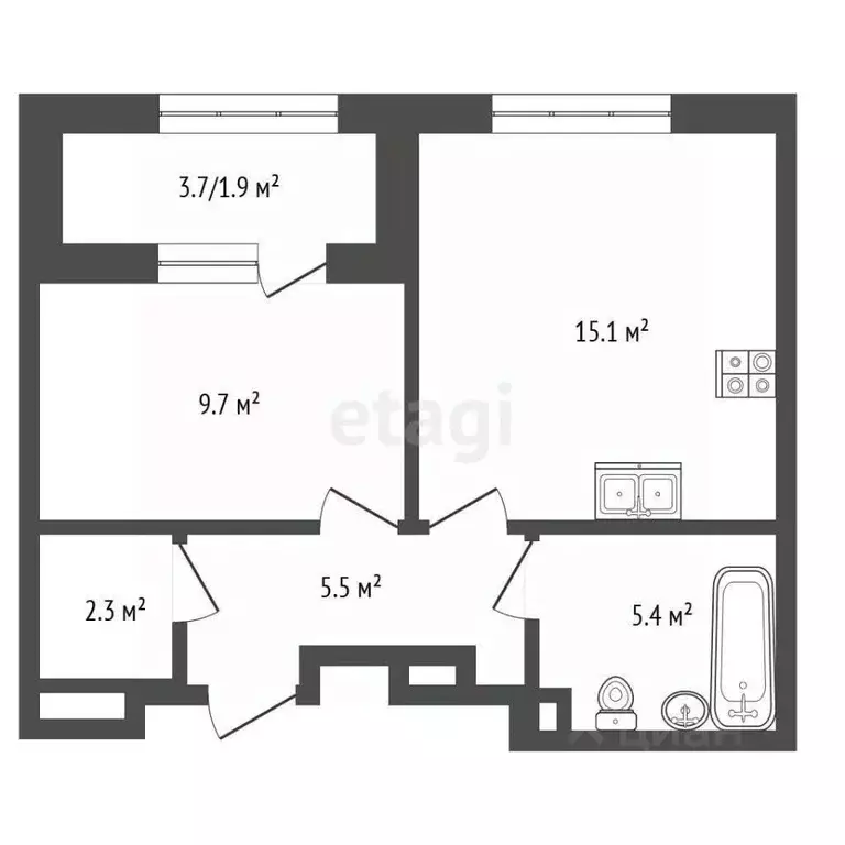 1-к кв. Москва ул. Вильгельма Пика, 1 (39.4 м) - Фото 2
