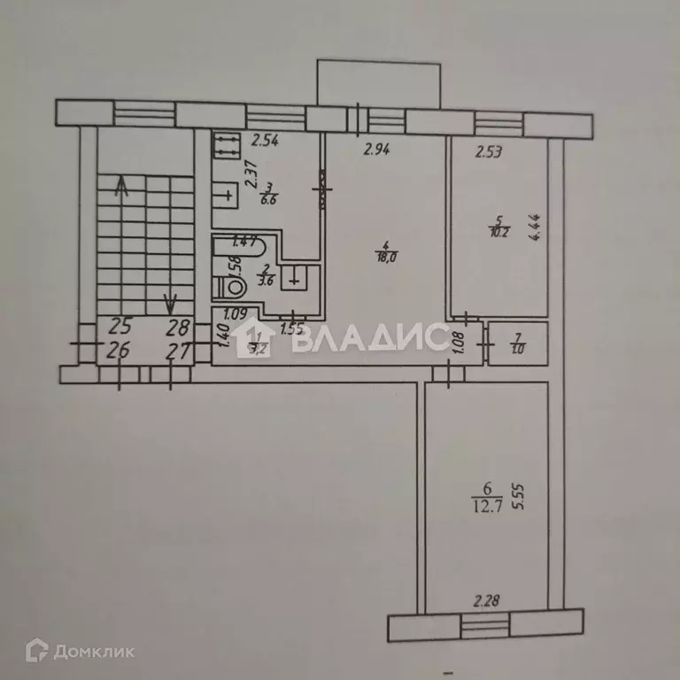 Продаётся 3-к квартира, 55.3 м - Фото 0
