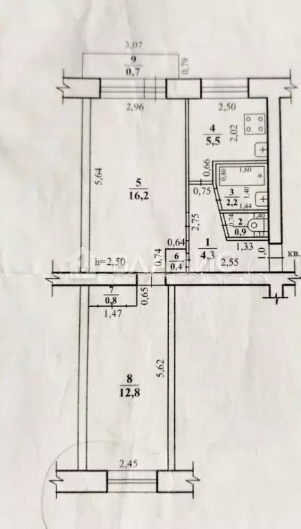 2-к кв. Забайкальский край, Чита ул. Курнатовского, 72 (43.8 м) - Фото 1