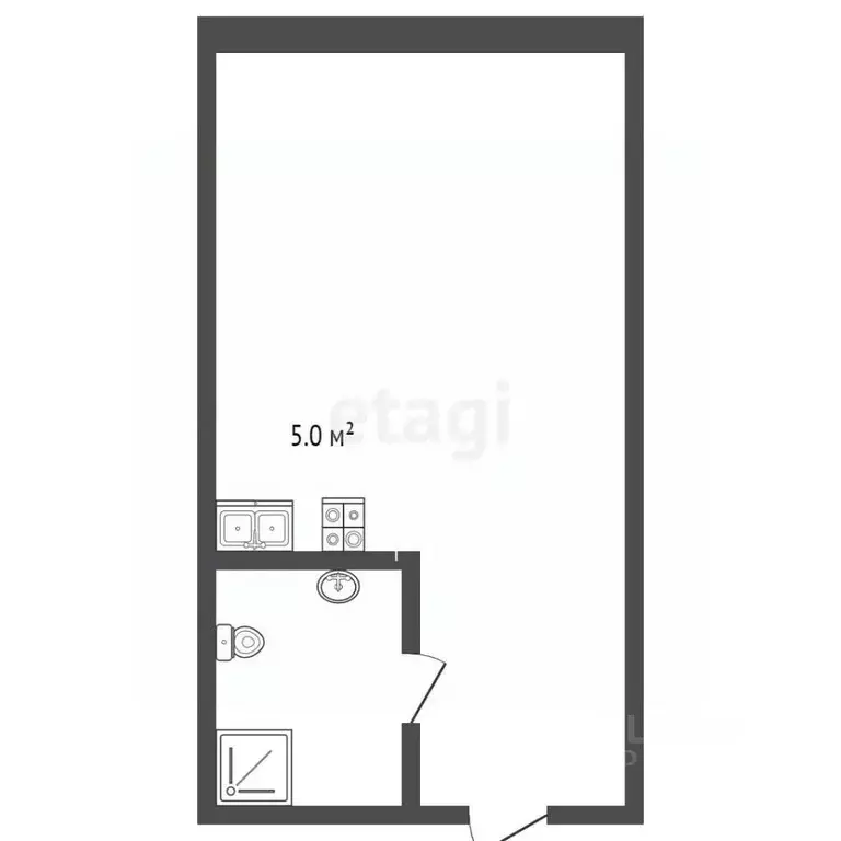 Студия Краснодарский край, Анапа ул. Поликарпова, 2к2 (20.0 м) - Фото 2