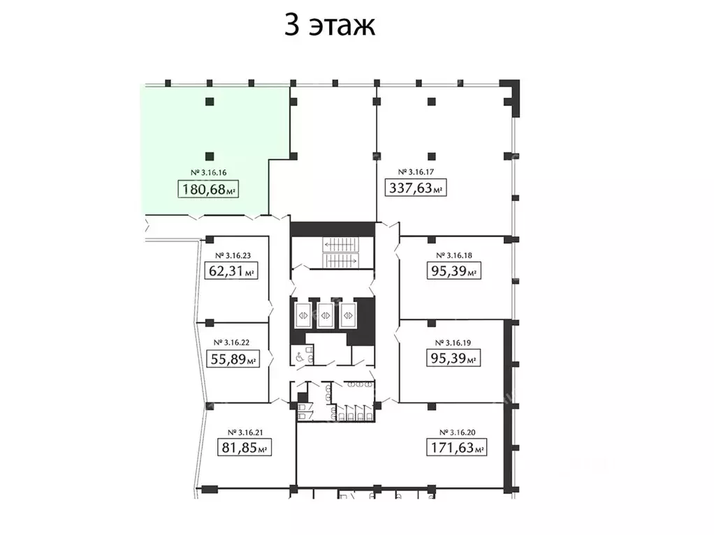 Офис в Санкт-Петербург Левашовский просп., 15 (181 м) - Фото 2