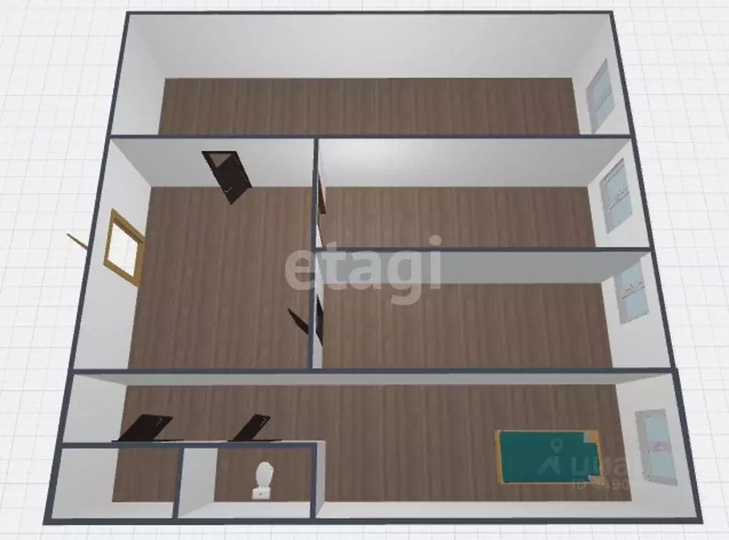 3-к кв. Смоленская область, Смоленск ул. Рыленкова, 27 (72.2 м) - Фото 0