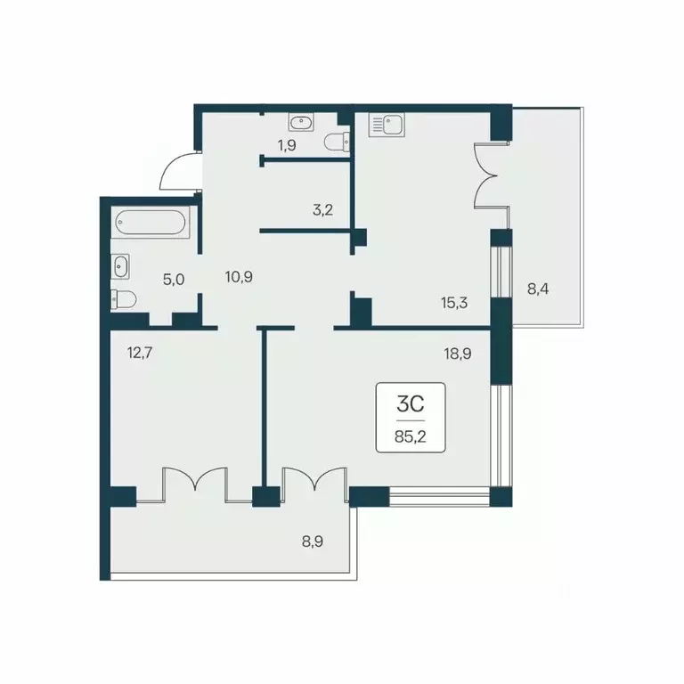 3-к кв. Крым, Алупка ш. Севастопольское, 6Ак3 (85.2 м) - Фото 1