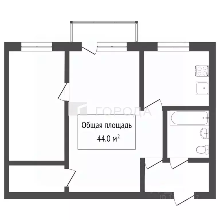 2-к кв. Кемеровская область, Новокузнецк ул. Разведчиков, 58 (44.0 м) - Фото 2
