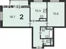 2-комнатная квартира: Москва, Олонецкая улица, 21В (59.8 м) - Фото 0