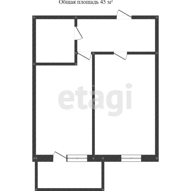 1-комнатная квартира: Иркутск, Байкальская улица, 309 (45 м) - Фото 1