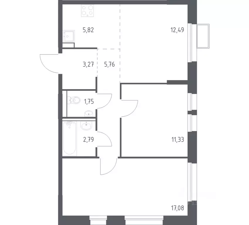 2-к кв. Московская область, Химки Клязьма-Старбеево мкр, Ивакино кв-л, ... - Фото 1