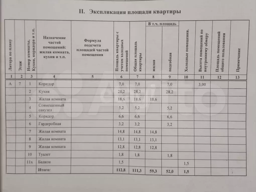 4-к. квартира, 112 м, 7/13 эт. - Фото 0