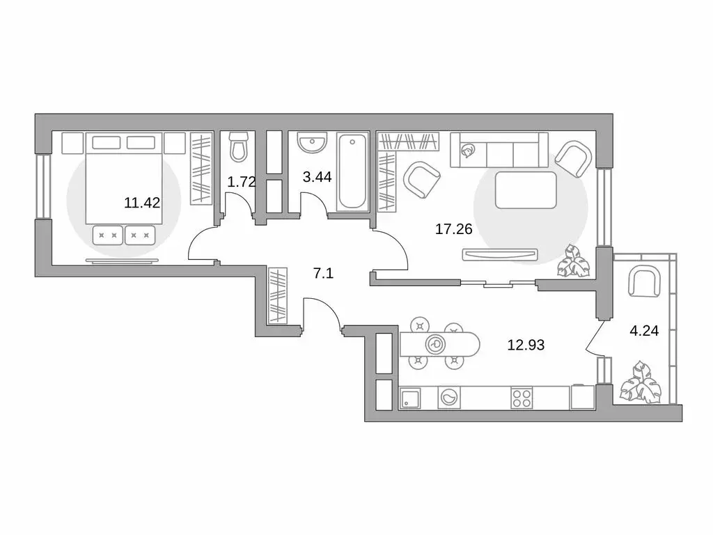 2-комнатная квартира: Балашиха, улица Лукино, 53А (58.11 м) - Фото 0