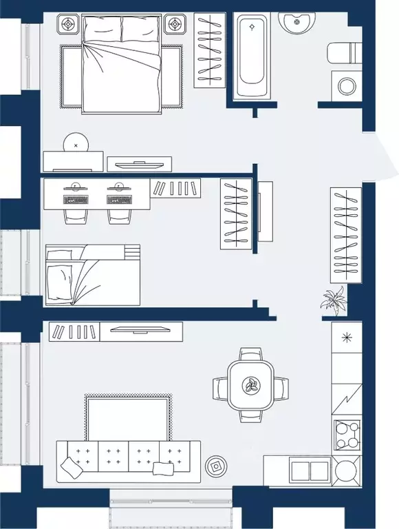 2-к кв. Дагестан, Махачкала Ипподром мкр,  (56.02 м) - Фото 1