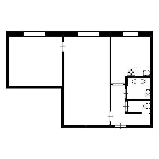 2-к кв. Омская область, Омск просп. Мира, 159 (41.8 м) - Фото 1