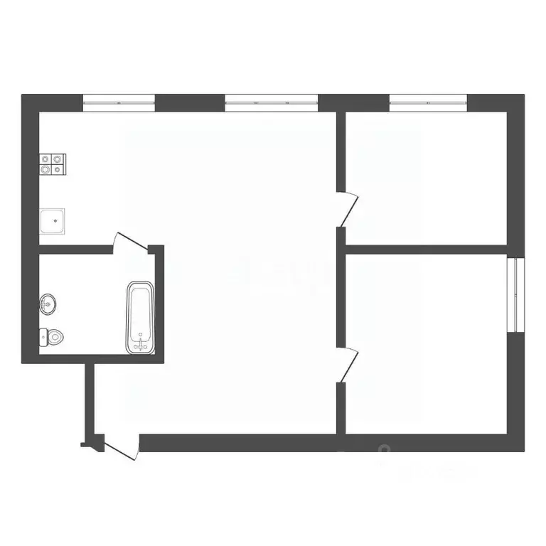 2-к кв. Тульская область, Богородицк ул. Ленина, 26 (43.0 м) - Фото 2