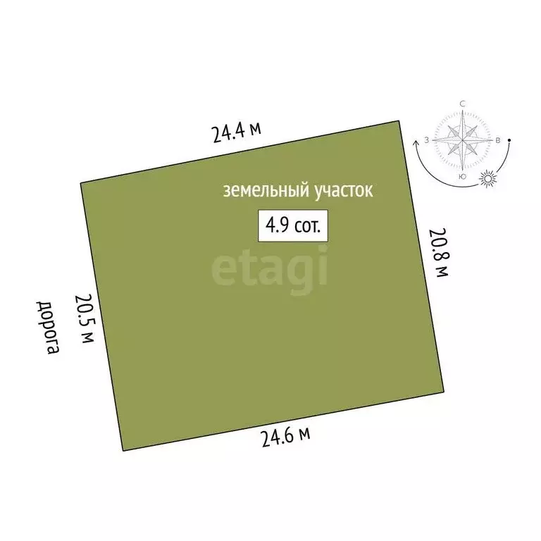 Участок в Омск, территория СОСН Биолог (4.93 м) - Фото 1