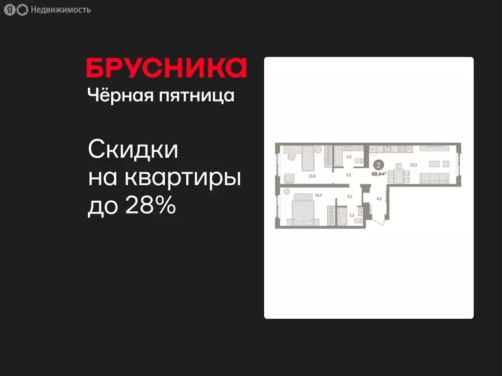 2-комнатная квартира: Екатеринбург, жилой район Юго-Западный, жилой ... - Фото 1