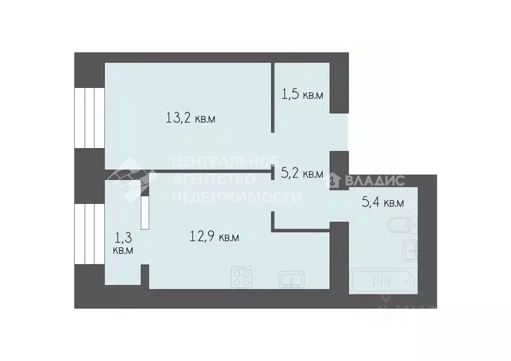 1-к кв. Рязанская область, Рязань ул. Семчинская, 8 (40.77 м) - Фото 2