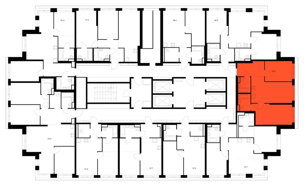 2-к кв. Москва ул. Маршала Прошлякова, 12к2с1 (57.9 м) - Фото 2
