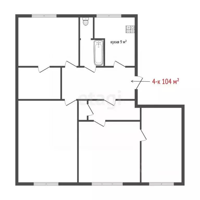 4-к кв. Свердловская область, Екатеринбург ул. Машиностроителей, 18 ... - Фото 2