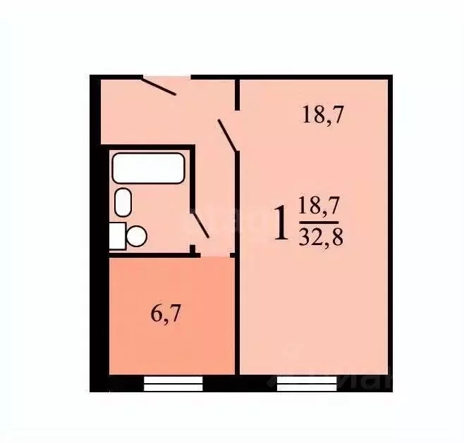 1-к кв. Московская область, Химки ул. Дружбы, 8 (32.8 м) - Фото 2