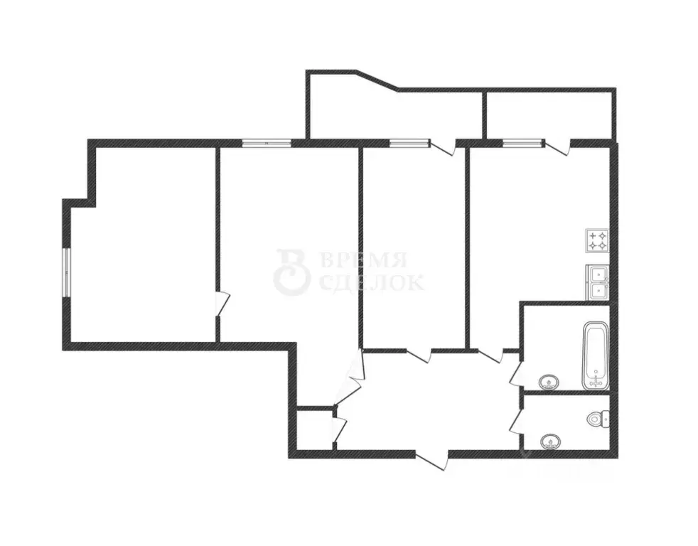3-к кв. Владимирская область, Владимир ул. Разина, 22 (86.8 м) - Фото 2
