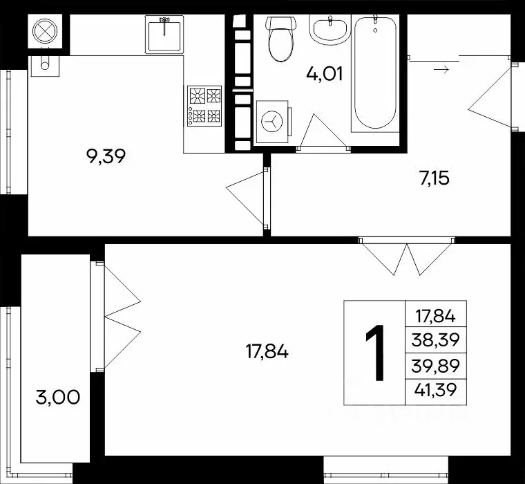 1-к кв. Крым, Евпатория Сезоны жилой комплекс (41.39 м) - Фото 1