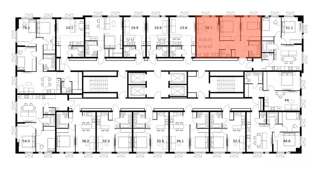 2-комнатная квартира: Мытищи, Ярославское шоссе, 120Бк4 (58.7 м) - Фото 1