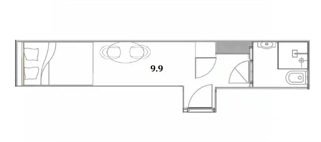 Студия Санкт-Петербург ул. Чехова, 3 (10.0 м) - Фото 1