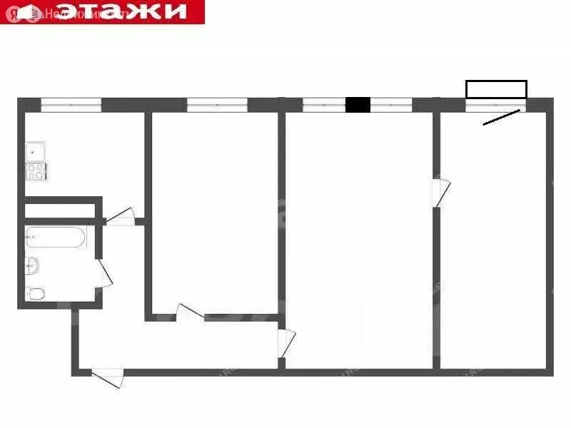 3-комнатная квартира: Арсеньев, Калининская улица, 5 (59.3 м) - Фото 1