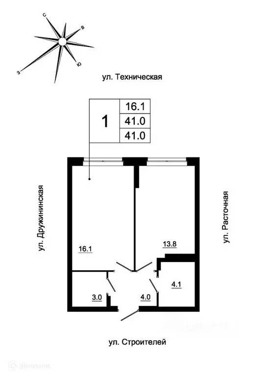 Продаётся 1-к квартира, 39.9 м - Фото 0