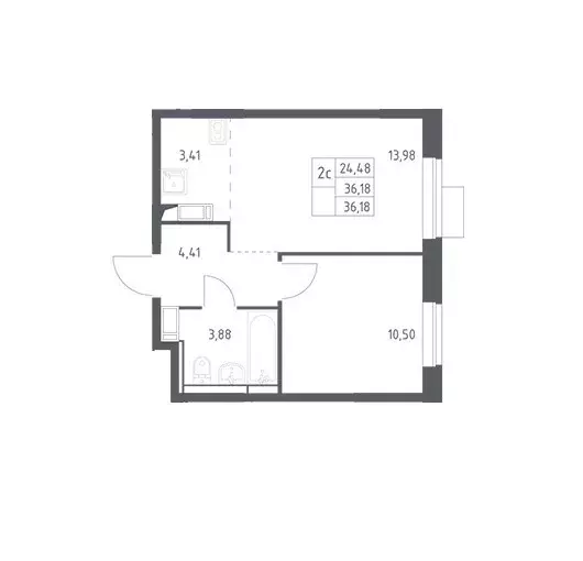 Продаётся 1-к квартира, 36.18 м - Фото 0