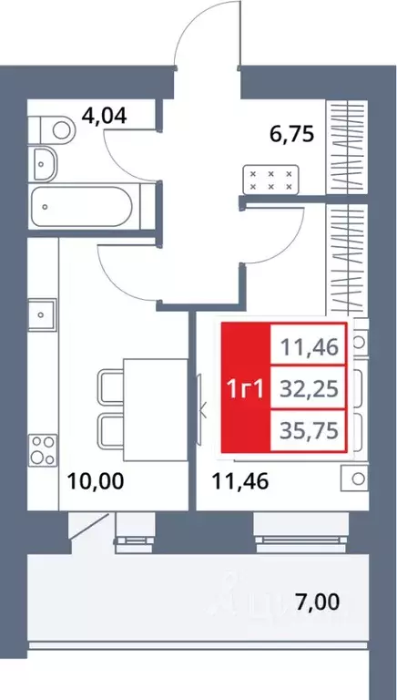 1-к кв. Башкортостан, Октябрьский 33-й мкр,  (35.75 м) - Фото 1