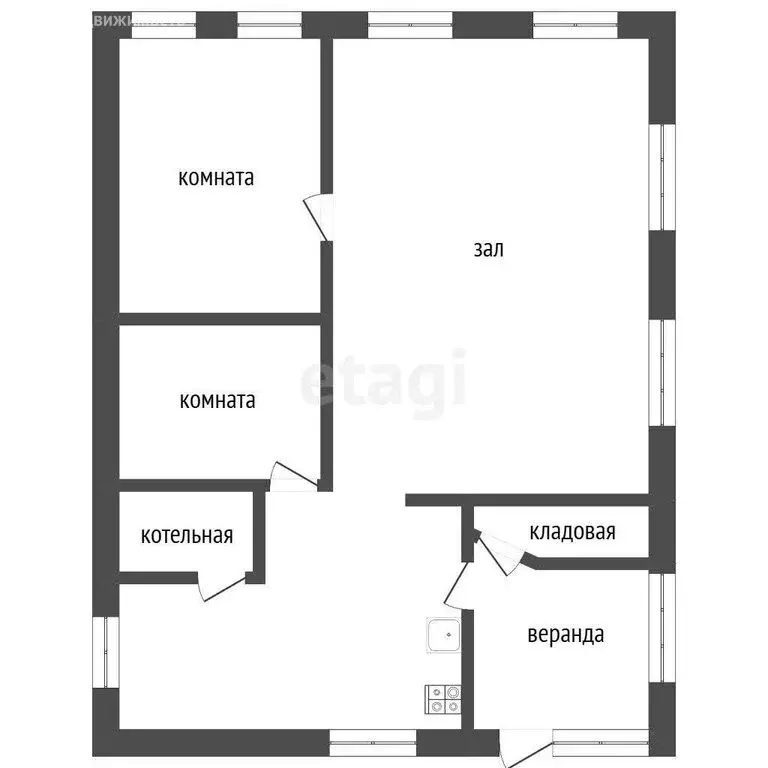 Дом в село Ембаево, улица Мусы Джалиля (55.7 м) - Фото 1
