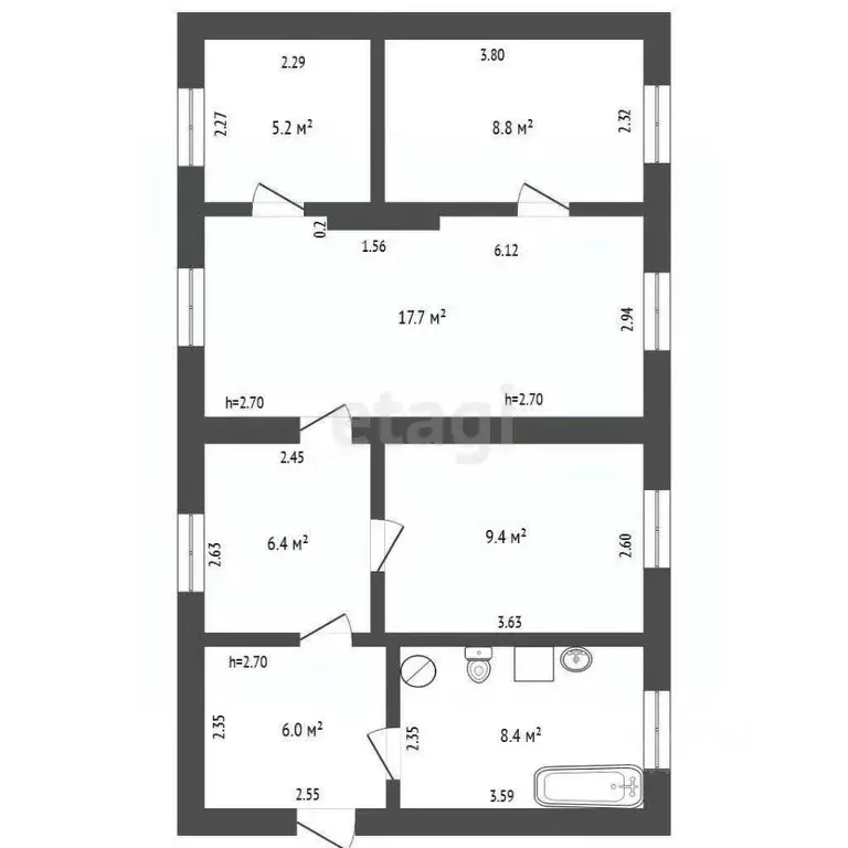 Дом в Челябинская область, Челябинск Шадринская ул., 43 (60 м) - Фото 1