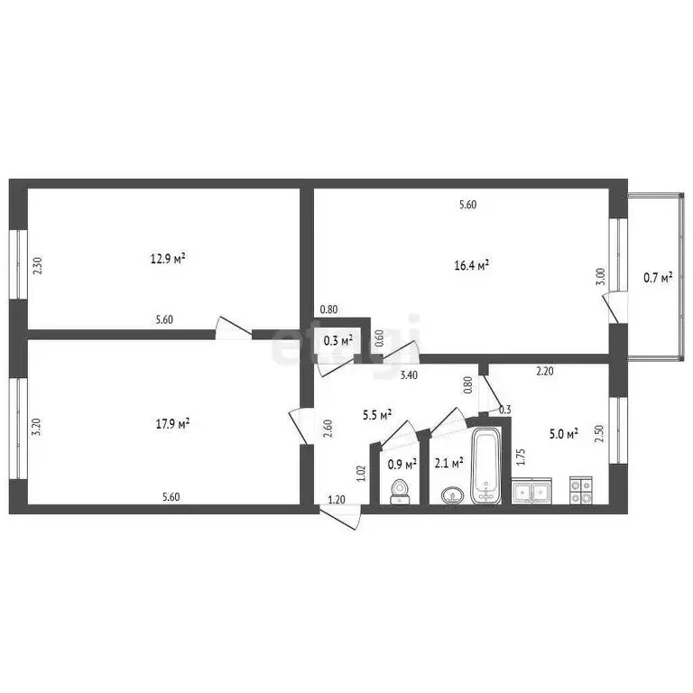 3-комнатная квартира: Саранск, Серадзская улица, 24 (61 м) - Фото 0
