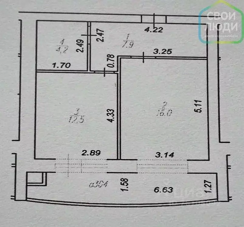 1-к кв. Рязанская область, Рязань Народный бул., 11 (41.0 м) - Фото 1