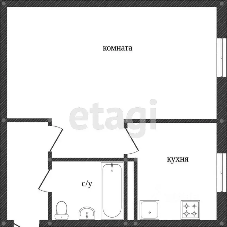 1-к кв. Красноярский край, Норильск Талнахская ул., 36 (30.0 м) - Фото 2