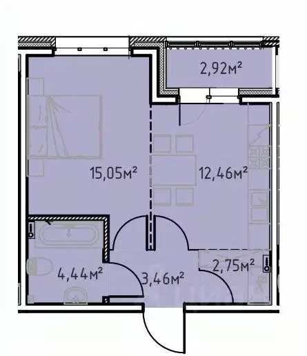1-к кв. Иркутская область, Иркутск Иркутск-2 мкр, Зенит жилой комплекс ... - Фото 1