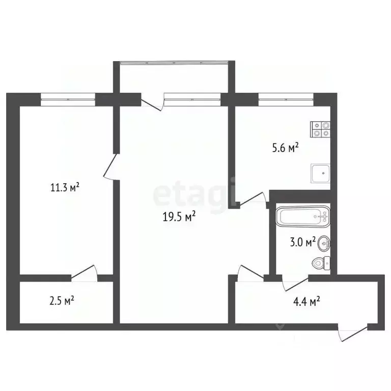 2-к кв. Нижегородская область, Нижний Новгород Моторный пер., 2к1 ... - Фото 2