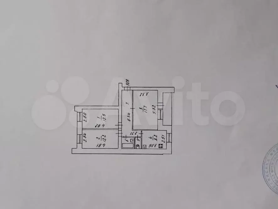 3-к. квартира, 64,4 м, 9/9 эт. - Фото 0