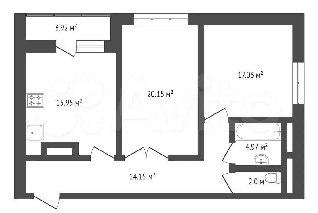 2-к. квартира, 80 м, 18/23 эт. - Фото 0