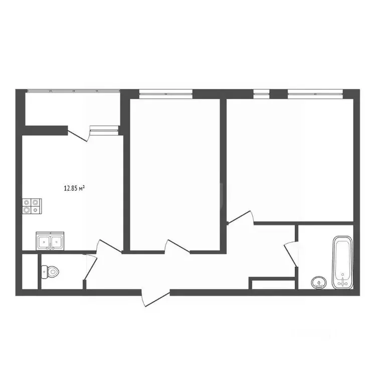 2-к кв. Санкт-Петербург Кузнецовская ул., 58к4 (58.8 м) - Фото 2