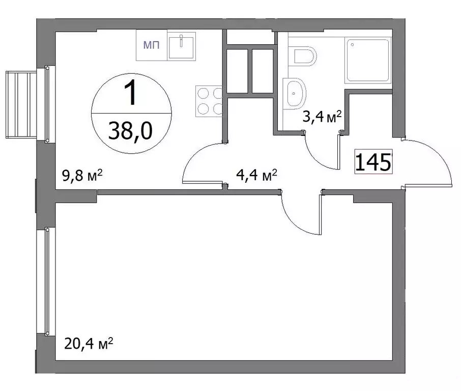 1-комнатная квартира: Нижний Новгород, улица Сергея Акимова, 50 (38 м) - Фото 1