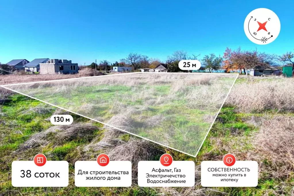 Участок в Краснодарский край, Темрюкский район, Запорожское с/пос, ... - Фото 1