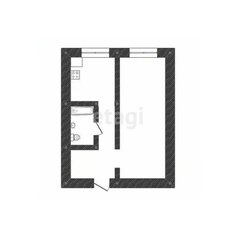 1-к кв. Смоленская область, Рославль 12-й мкр, 2 (31.5 м) - Фото 0