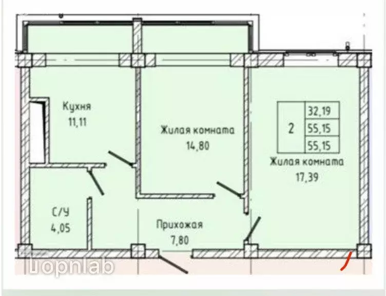 2-комнатная квартира: Нальчик, район Горная, Солнечная улица, 7/1 ... - Фото 0